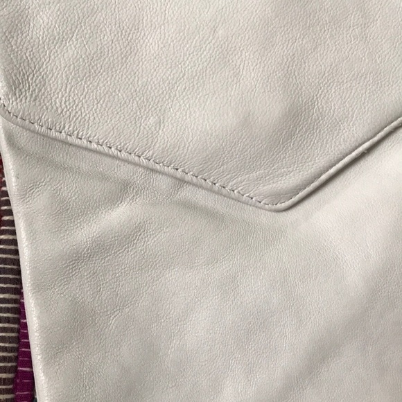 VTG white leather clutch made in Italy - Picture 2 of 7